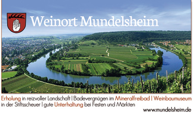 Ausflugsziel Mundelsheim an der Neckarschleife mit den schönsten Wanderwegen zu den Felsengärten